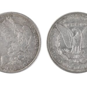 Morgan Silver Dollar historic collectible coin on white background