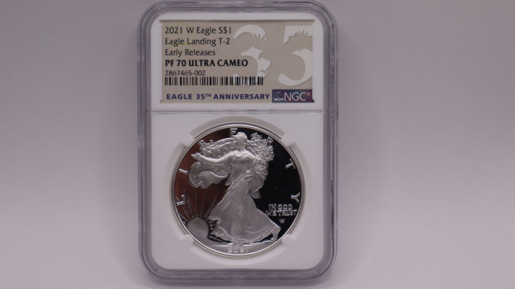 2021 W American Silver Eagle Early Release PF70 Ultra Cameo