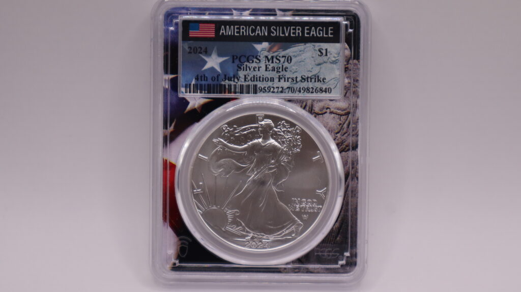 2024 American Silver Eagle MS70 - 4th of July Edition First Strike