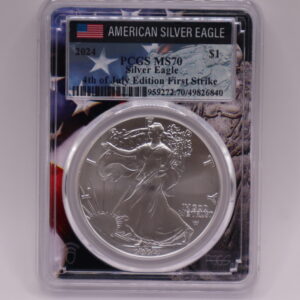 2024 American Silver Eagle MS70 - 4th of July Edition First Strike